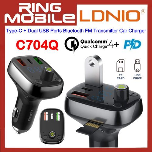 Bluetooth 5.0 FM Transmitter With Triple USB Charger