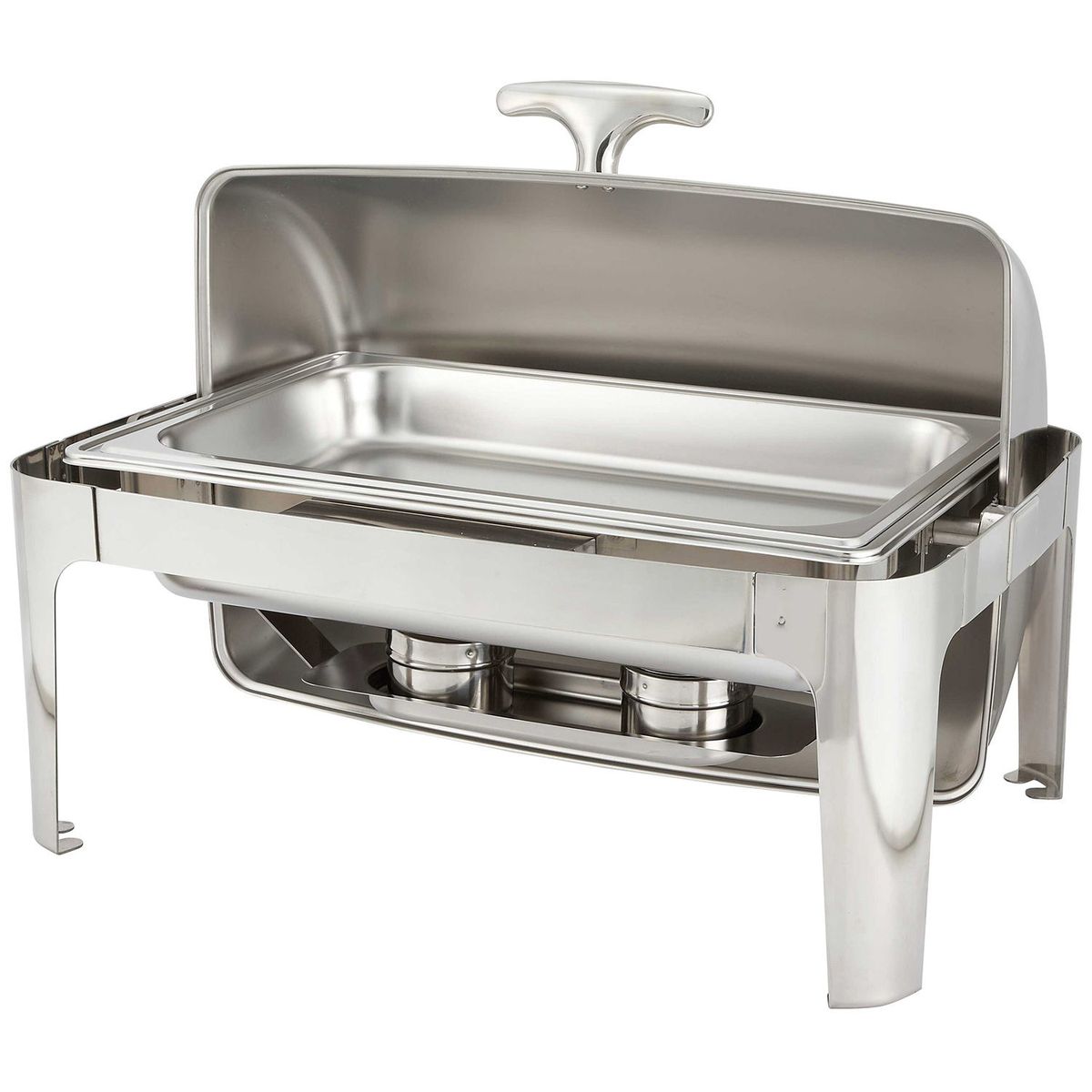 Stainless Steel Rectangular Roll Top Full Size Chafing Dish