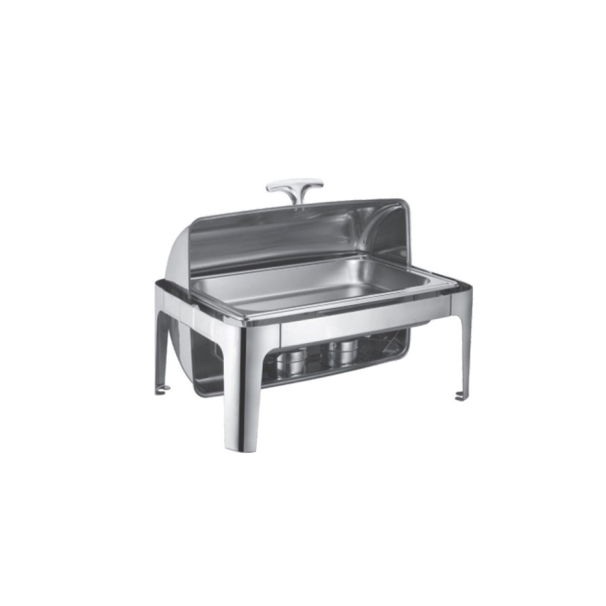 Stainless Steel Rectangular Roll Top Full Size Chafing Dish