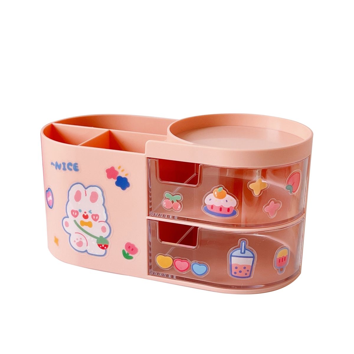 Pen Holder Cosmetic Sundries Stationery Organizer Pink
