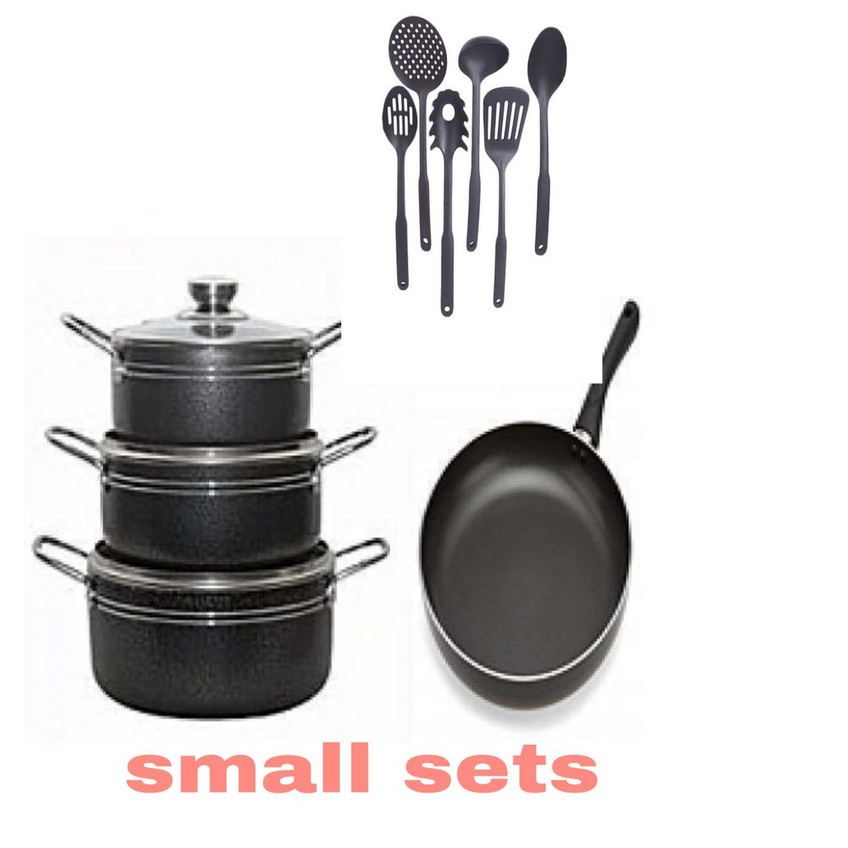 3 Sets Non Stick Cooking Pot With Fry Pan