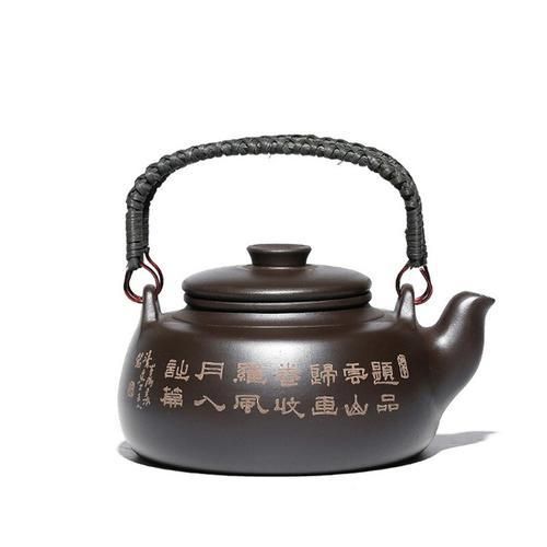 Ceramic Handmade Tea Pot Purple Clay Large Capacity Creative Handle Teapot With Filter Chinese Kung Fu Kettle Drinkware