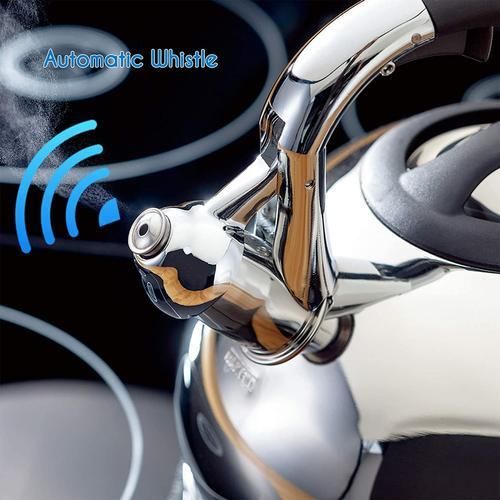 Tea Kettle, 3.2QT(3 Liter) Teapot Whistling Kettle, Food Grade Stainless Steel Teakettle Tea Pots For Stove Top, Silver