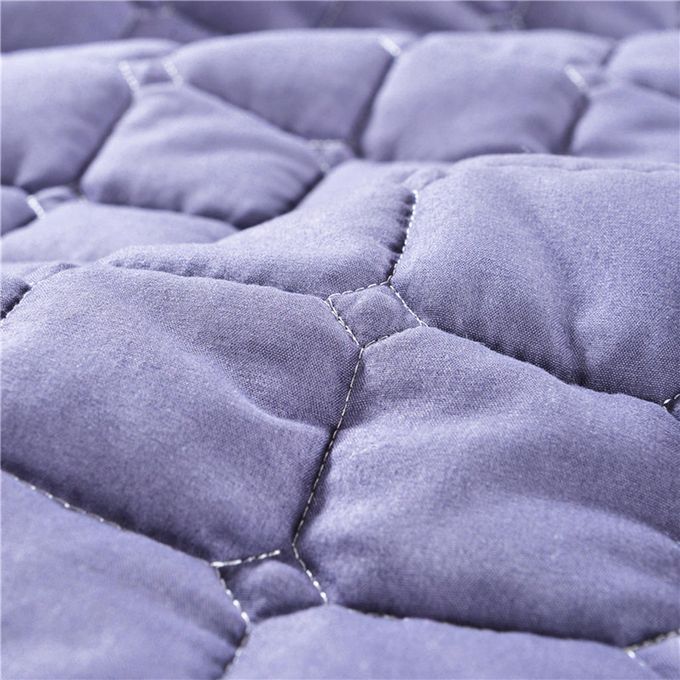Non-slip  Bed Mattress Sheet Pad Cover With Face Smoky Purple