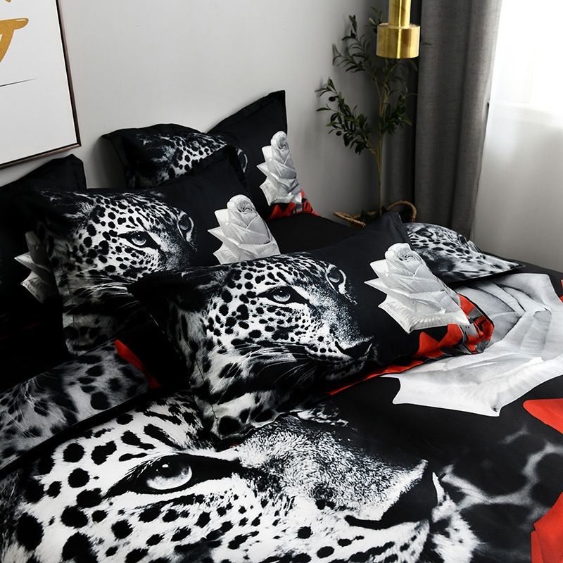 3D Jacquard Weave Bedding Cover + Bed Sheet + Pillow Case