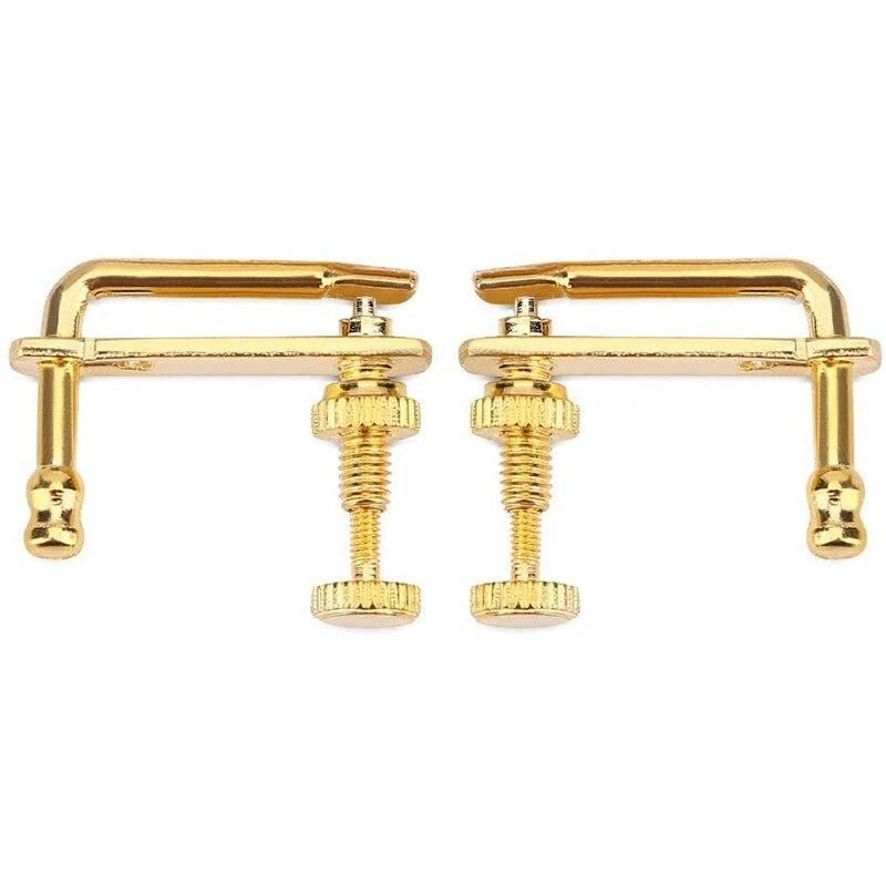 4Pcs Violin Fine Tuners Gold Violin Parts String Adjusters Replacement for 4/4 Violin