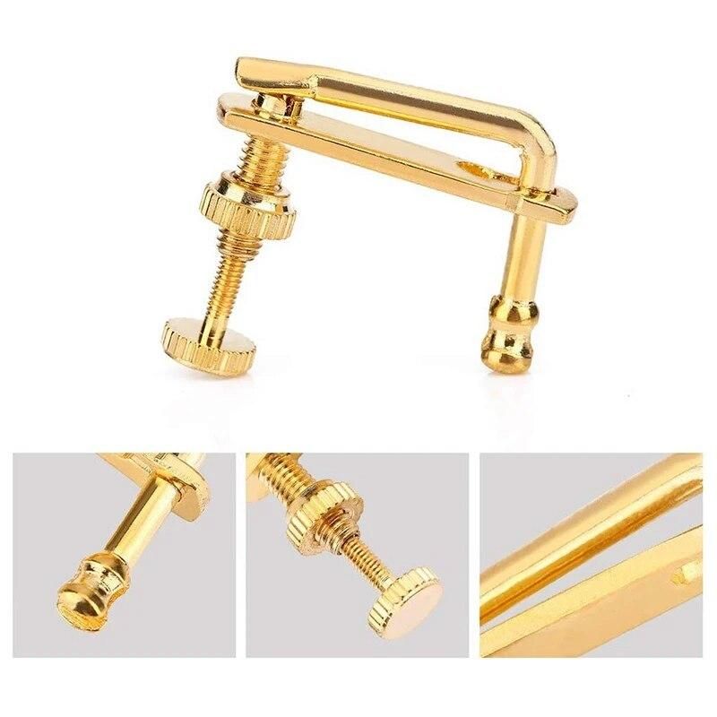 4Pcs Violin Fine Tuners Gold Violin Parts String Adjusters Replacement for 4/4 Violin