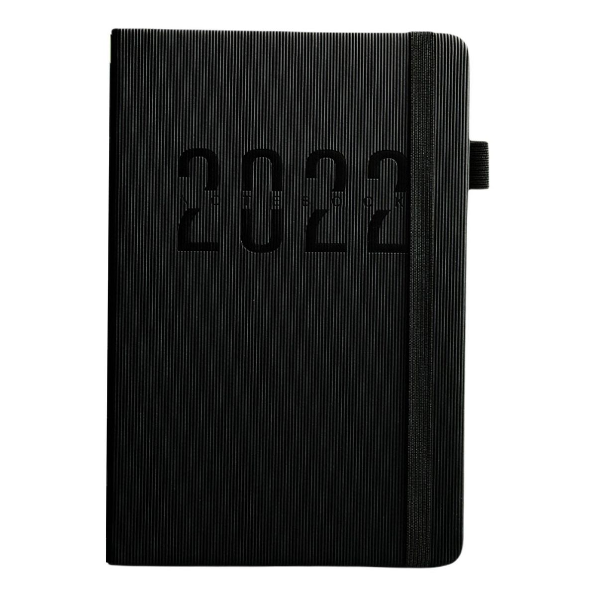 2022 Planner With Thick Paper With Pen Holder, Inner Pocket For Black