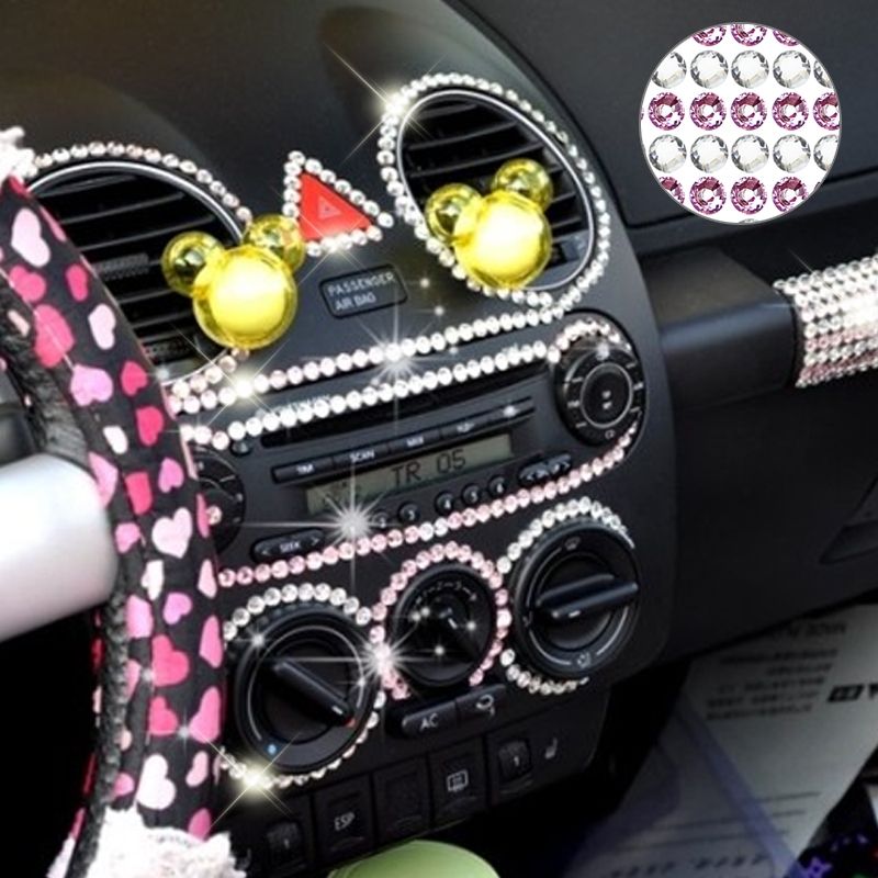 4mm Glitter Crystal Diamond Decoration / Shining Rhinestone Sticker For Car Sticker & Cell Phone Ornament
