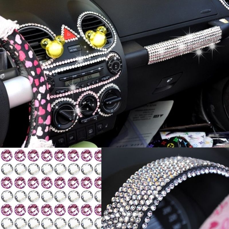 4mm Glitter Crystal Diamond Decoration / Shining Rhinestone Sticker For Car Sticker & Cell Phone Ornament