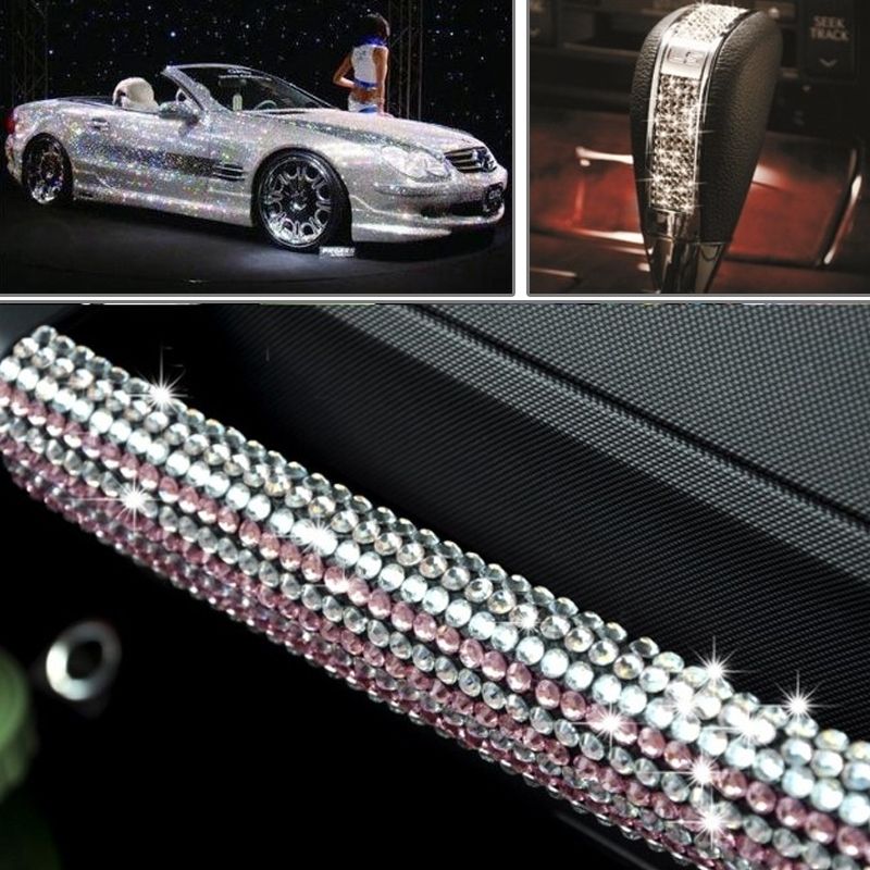 4mm Glitter Crystal Diamond Decoration / Shining Rhinestone Sticker For Car Sticker & Cell Phone Ornament
