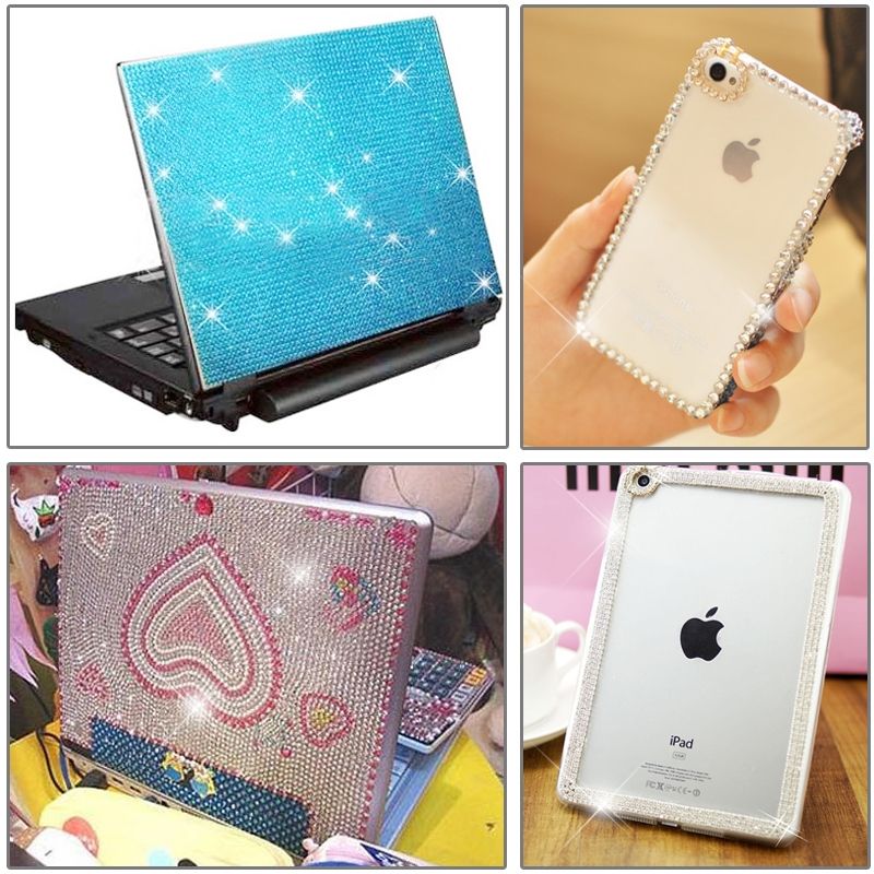 4mm Glitter Crystal Diamond Decoration / Shining Rhinestone Sticker For Car Sticker & Cell Phone Ornament