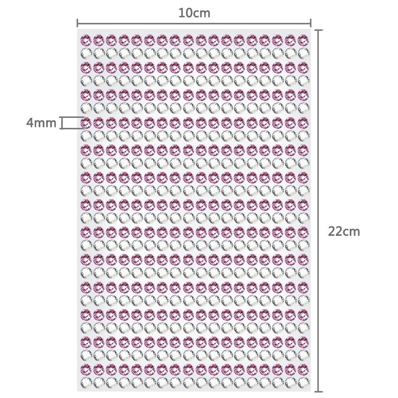 4mm Glitter Crystal Diamond Decoration / Shining Rhinestone Sticker For Car Sticker & Cell Phone Ornament