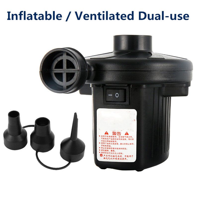 Electric Air Pump Inflate Deflate With 3 Nozzles AC220V Portable For Swimming Pool Balloon Toys Bed Compression Bag Mattress