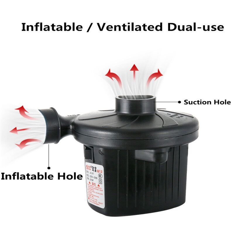Electric Air Pump Inflate Deflate With 3 Nozzles AC220V Portable For Swimming Pool Balloon Toys Bed Compression Bag Mattress