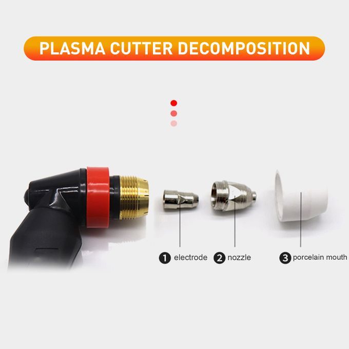 P80 20Pcs Plasma Electrode Tip Nozzle 1.1mm 1.3mm 1.5mm