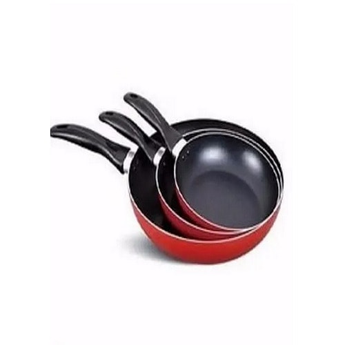 Non - Stick Stir Fry Pan Set - 3 Pcs