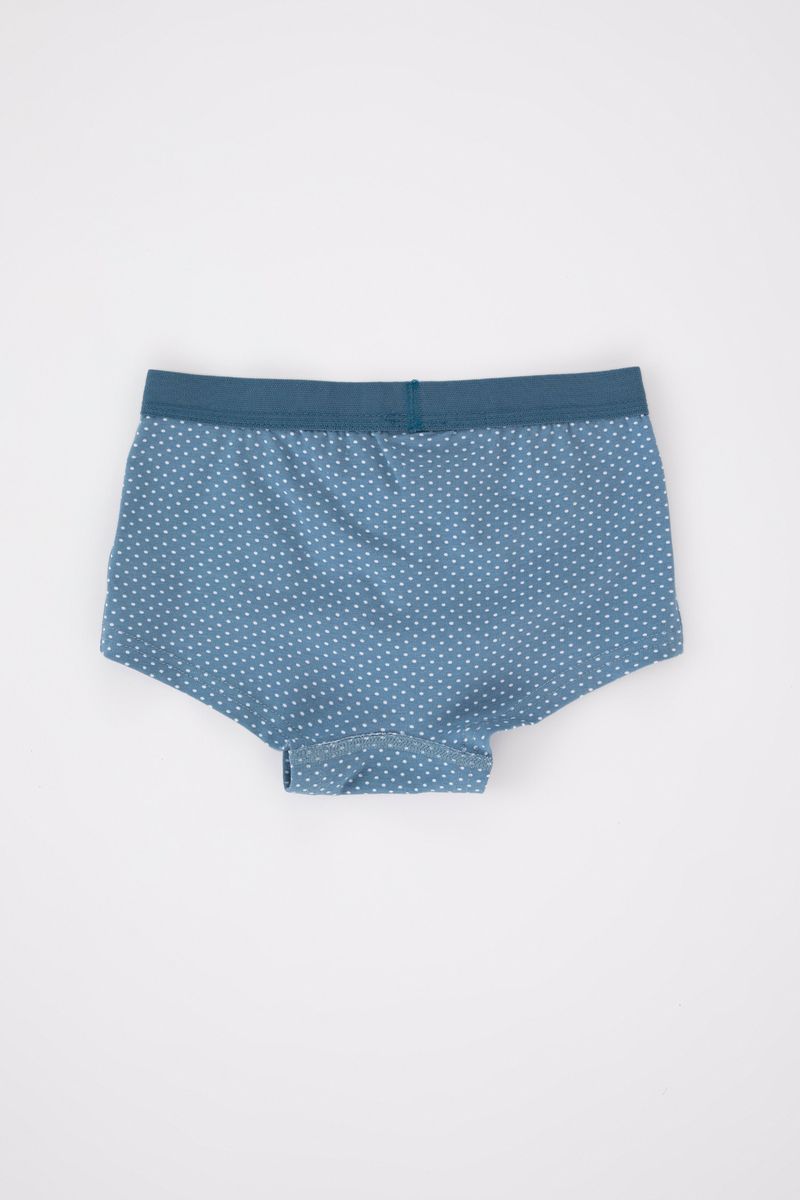 2 Piece Girl Casual Regular Fit Knitted Boxer - White