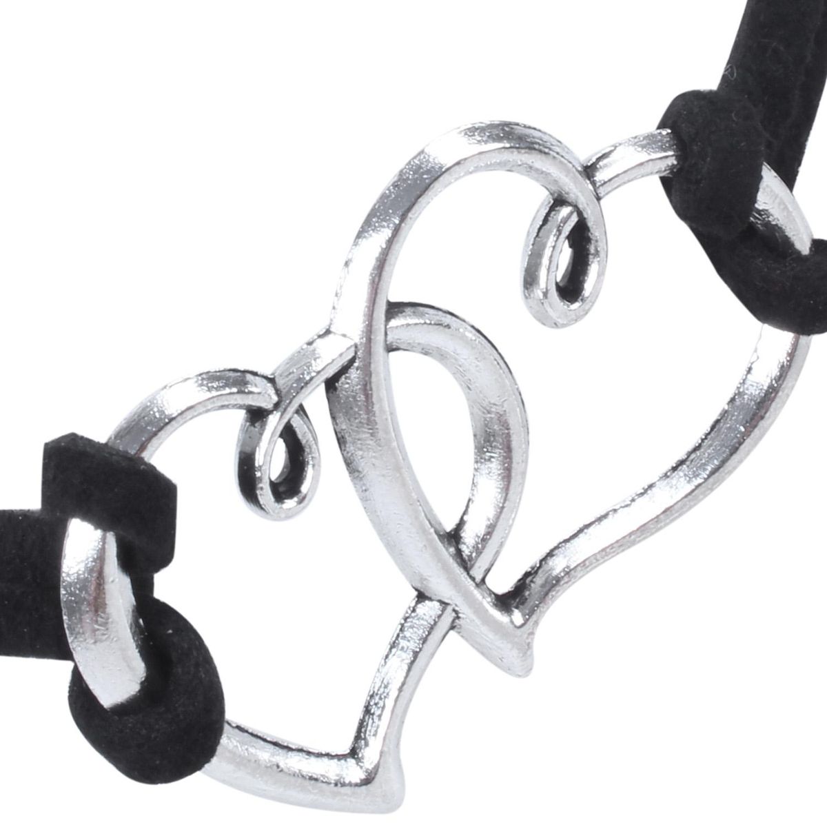 Handmand Love Heart Charm Jewelry woven Cord