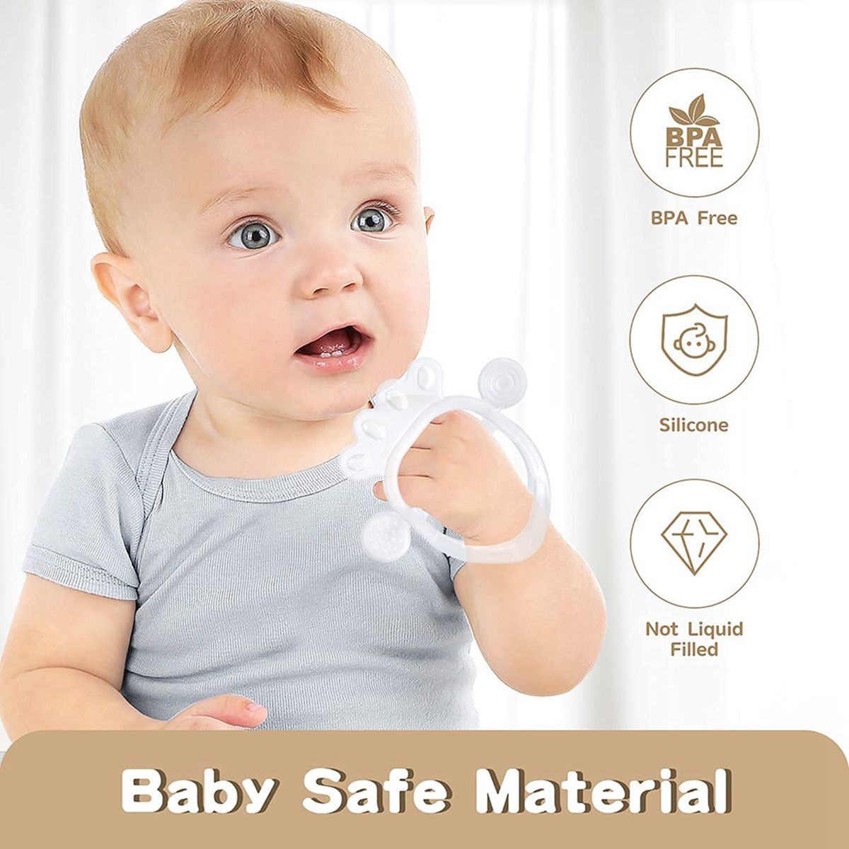 Teething Toy Suitable For 0-6 Months Old Baby Soft Baby