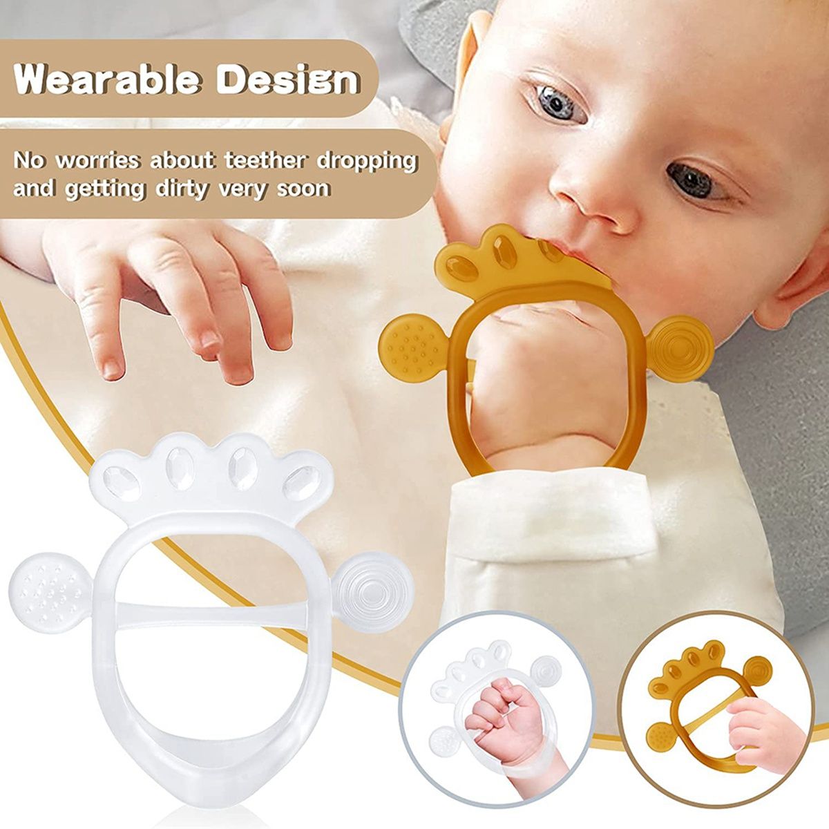 Teething Toy Suitable For 0-6 Months Old Baby Soft Baby
