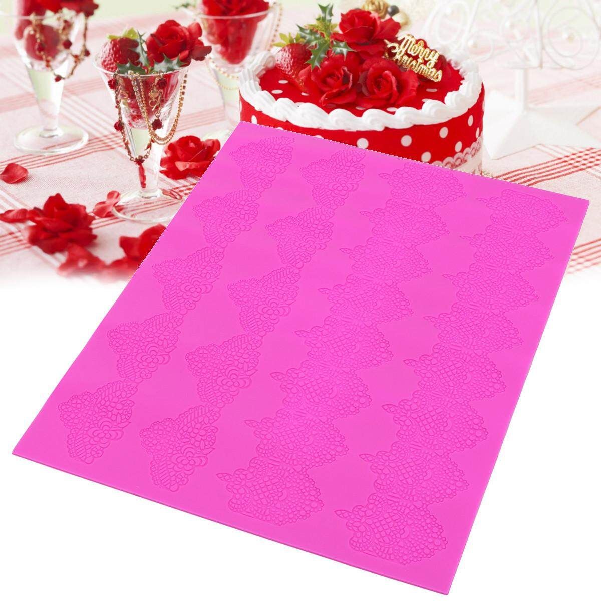 DIY Silicone Lace Mold Mould Sugar Craft Fondant Mat Cake Kitchen Baking Tools