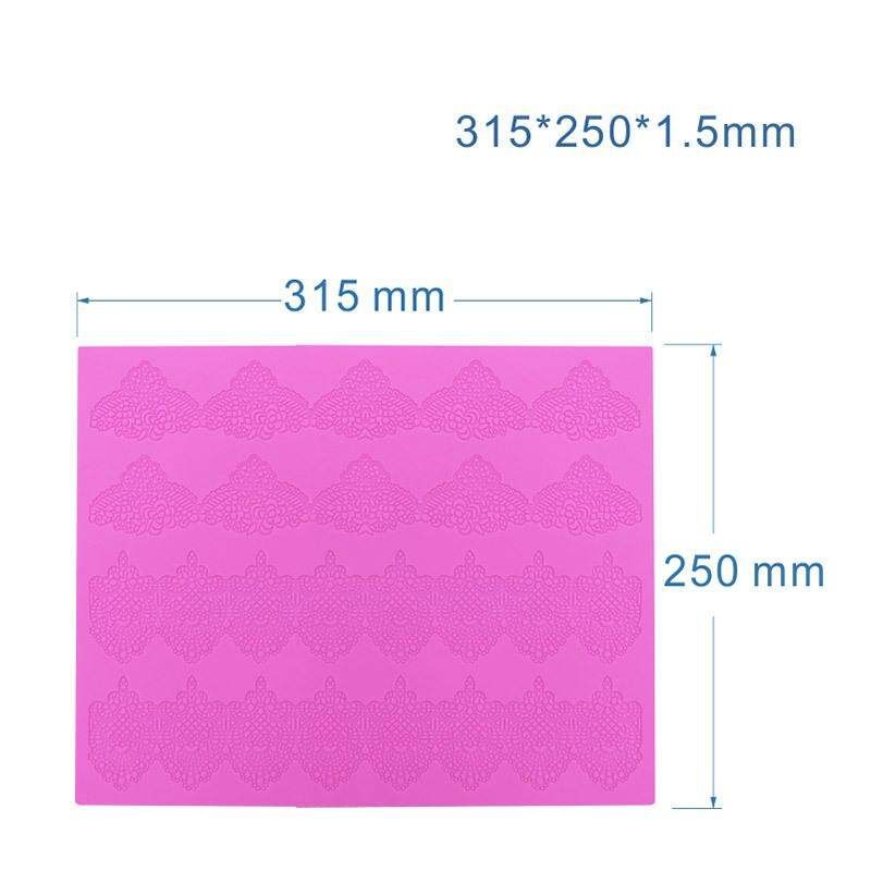 DIY Silicone Lace Mold Mould Sugar Craft Fondant Mat Cake Kitchen Baking Tools