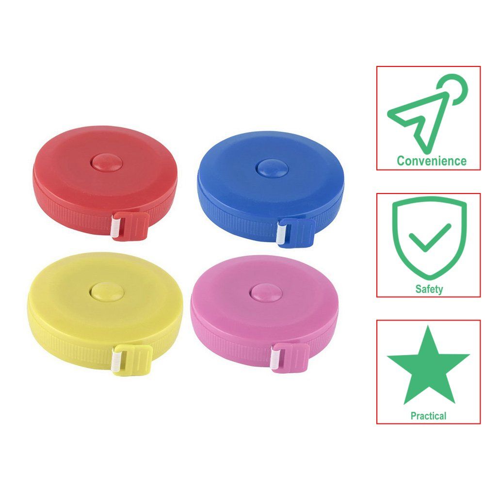 1 Pcs Measuring Retract Tape Measure 45cun/1.5M Sewing Cloth Dieting Tailor
