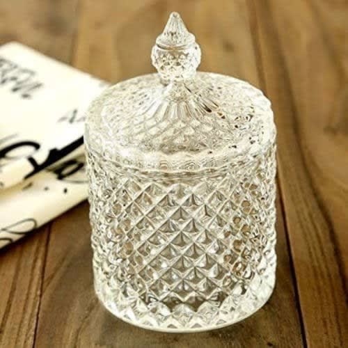 Crystal Glass Storage Jar With Lid