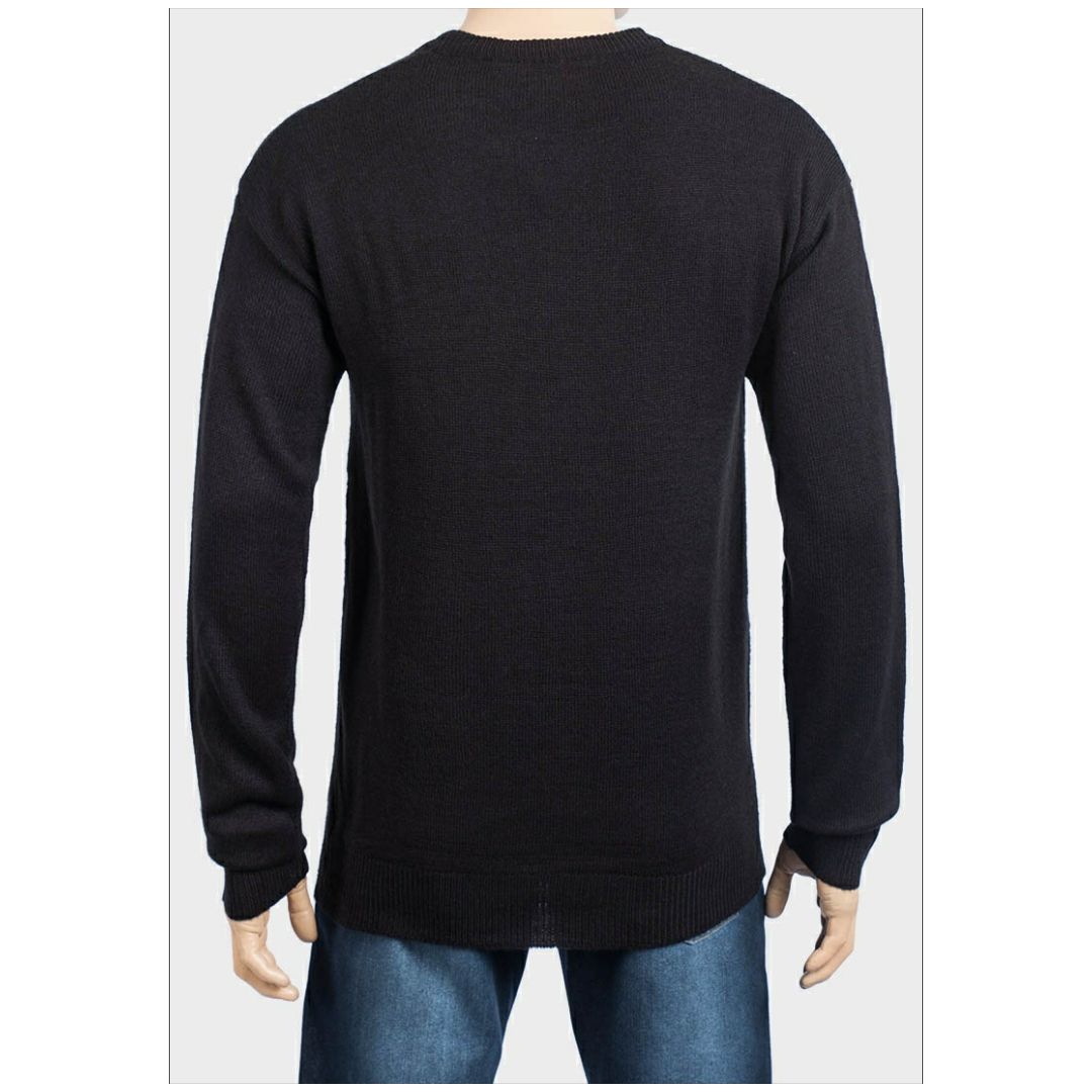 Mens Distressed Pattern Knitted Jumper