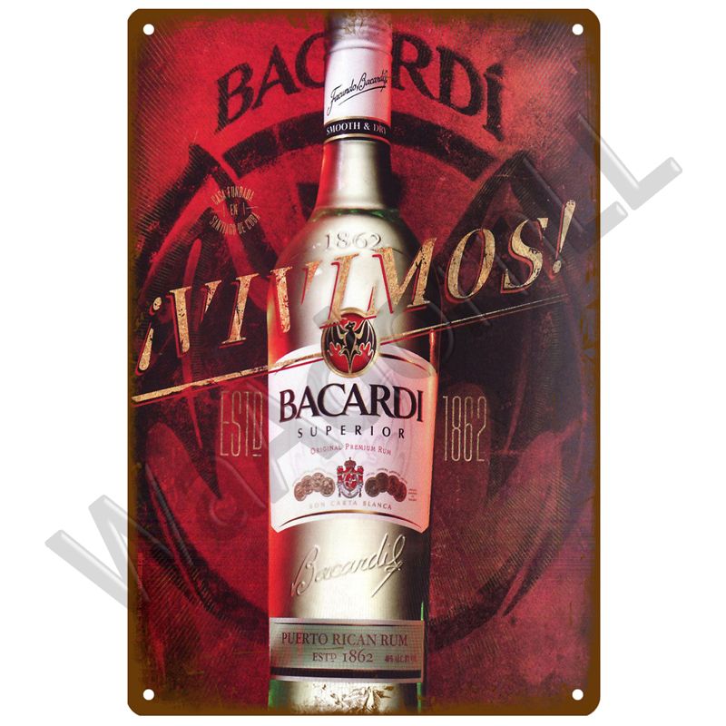 Bacardi Beer Tin Sign Plaque Metal Sign Bar-SYLL 25807