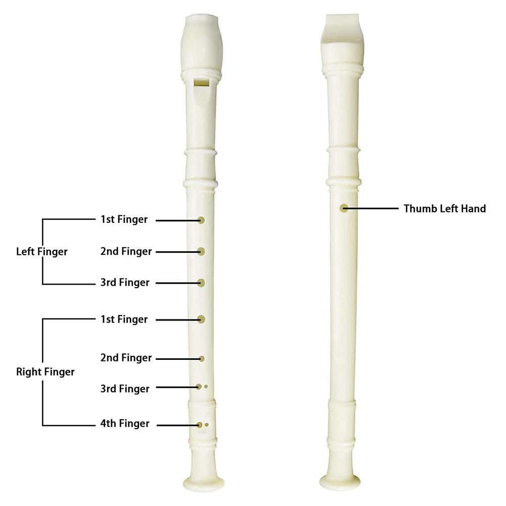 8 Hole Soprano Recorders Descant Flute with Cleaning Rod