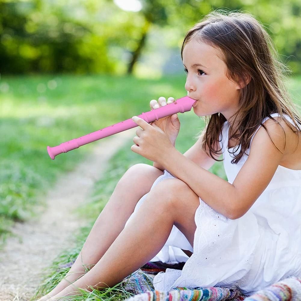 8 Hole Soprano Recorders Descant Flute with Cleaning Rod