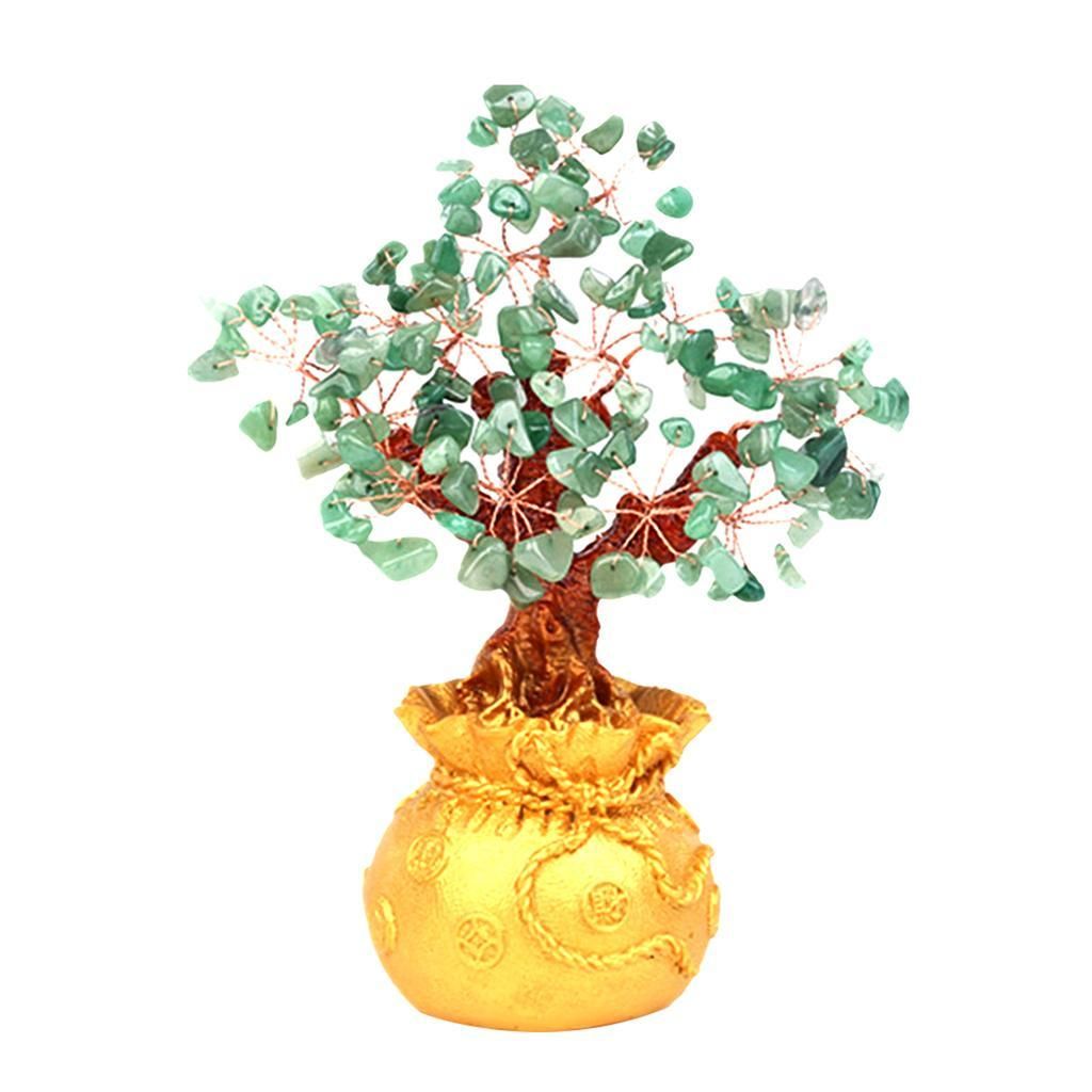 Money Tree Bonsai Style Feng Shui Bring Wealth Luck Green