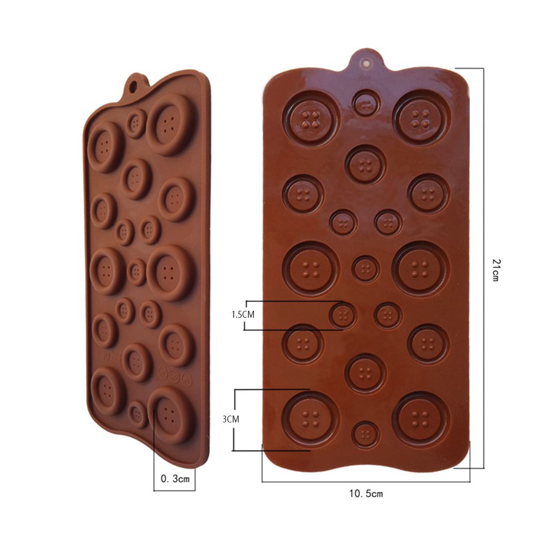 Multi-size Button Form Chocolate Mold Buscuit Candy Bar