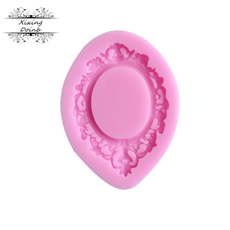 Xixing 1Pcs Mirror Picture Frame Modelling 3D Silicone Mold