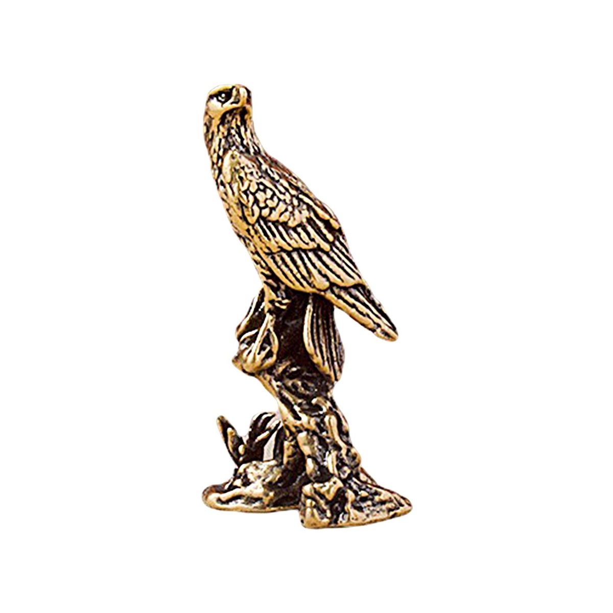 Miniature Eagle Retro Brass Little Eagle Figurine Antique Bronze