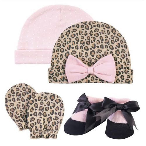 3 In 1 Baby Cap With Socks And Mittens - Blue