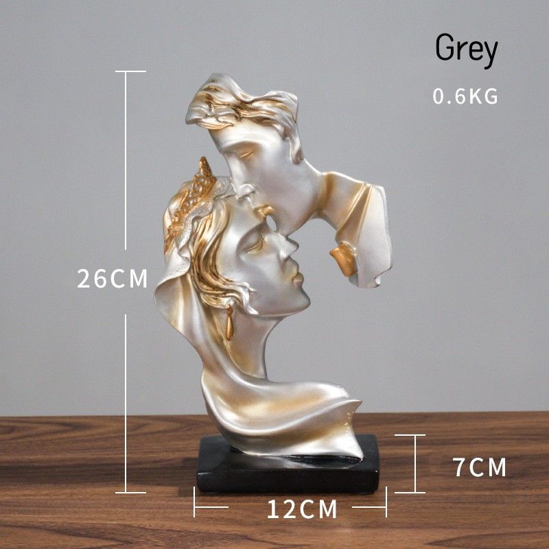Creative Statue Nordic Light Kiss Sculpture Resin Crafts