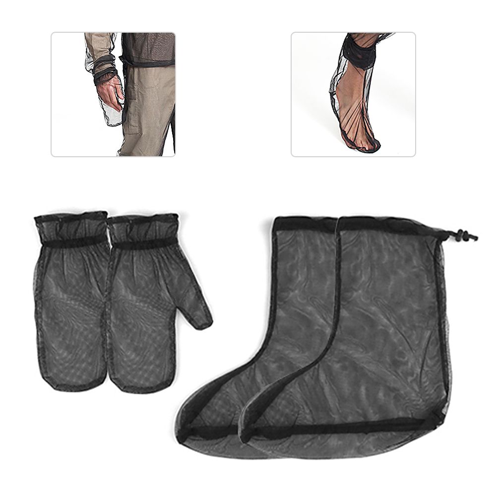 Lightweight Mesh Mosquito Gloves Mittens With Socks Mosquito