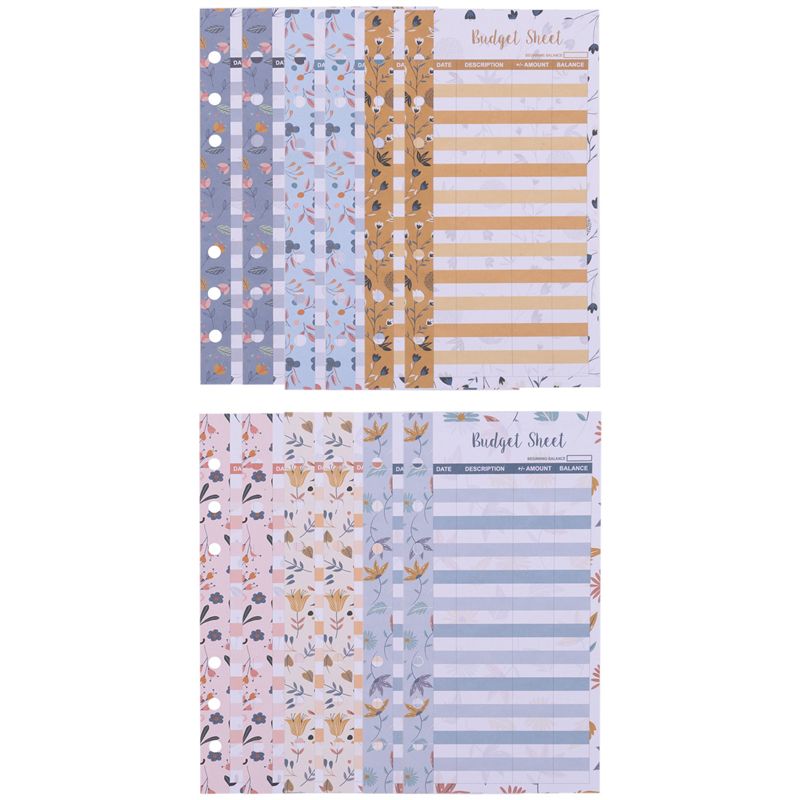 12 Expense Budget Sheets Money Organizer for A6 Budget Binder -for Cash & LEDger Book for Wallet Budget Planner