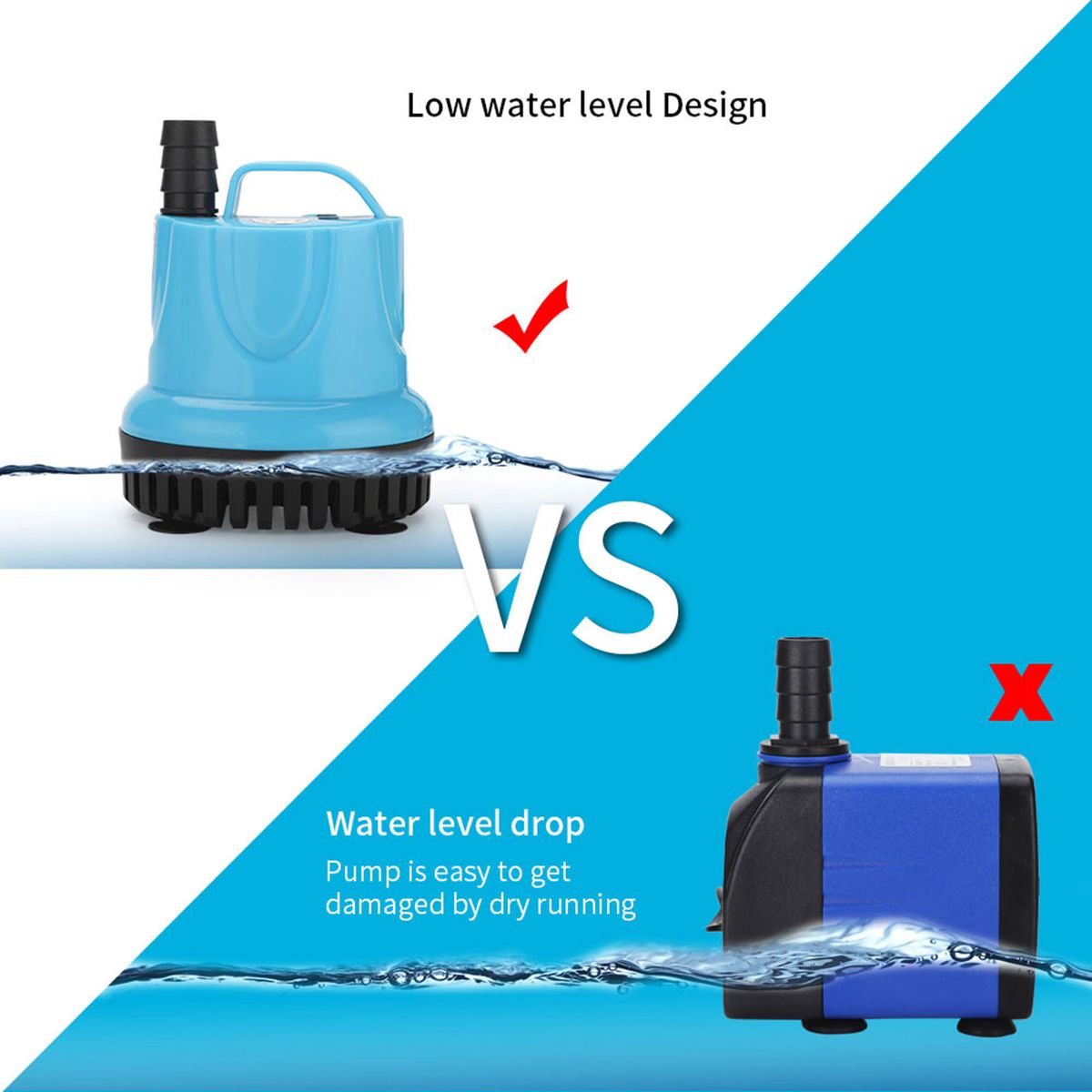 LH-790 10W Submersible Water Pump Quiet Bottom Suction Pump