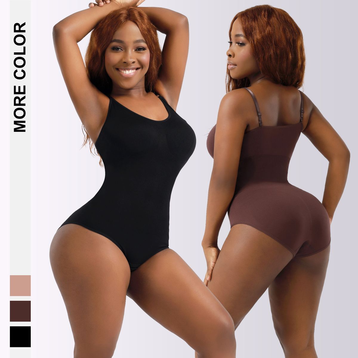 Europe And The United States One-piece Body Shaper Body Belly Lift Hip Shaping Bodysuit Women's Waist Underwear Elastic Slimming Body Shaper Black XXL-Black