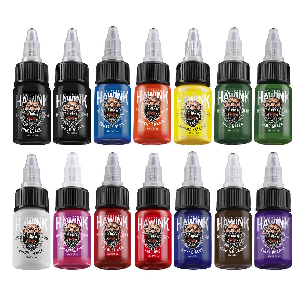 Hawink Tattoo Pigment 15ml Small 14 Color Tattoo Pigment Set