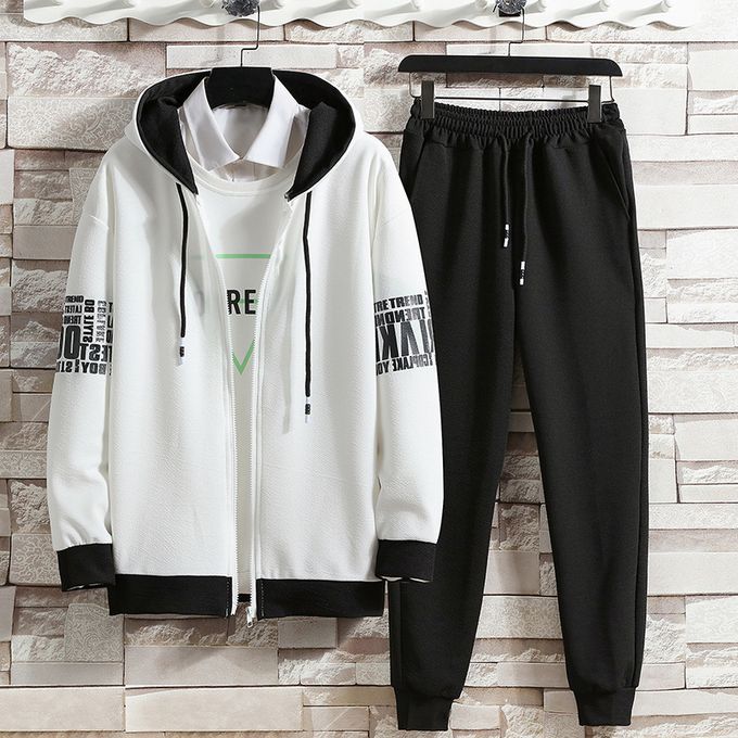 Men's Casual Coat And Pants Sports Two Piece Suit