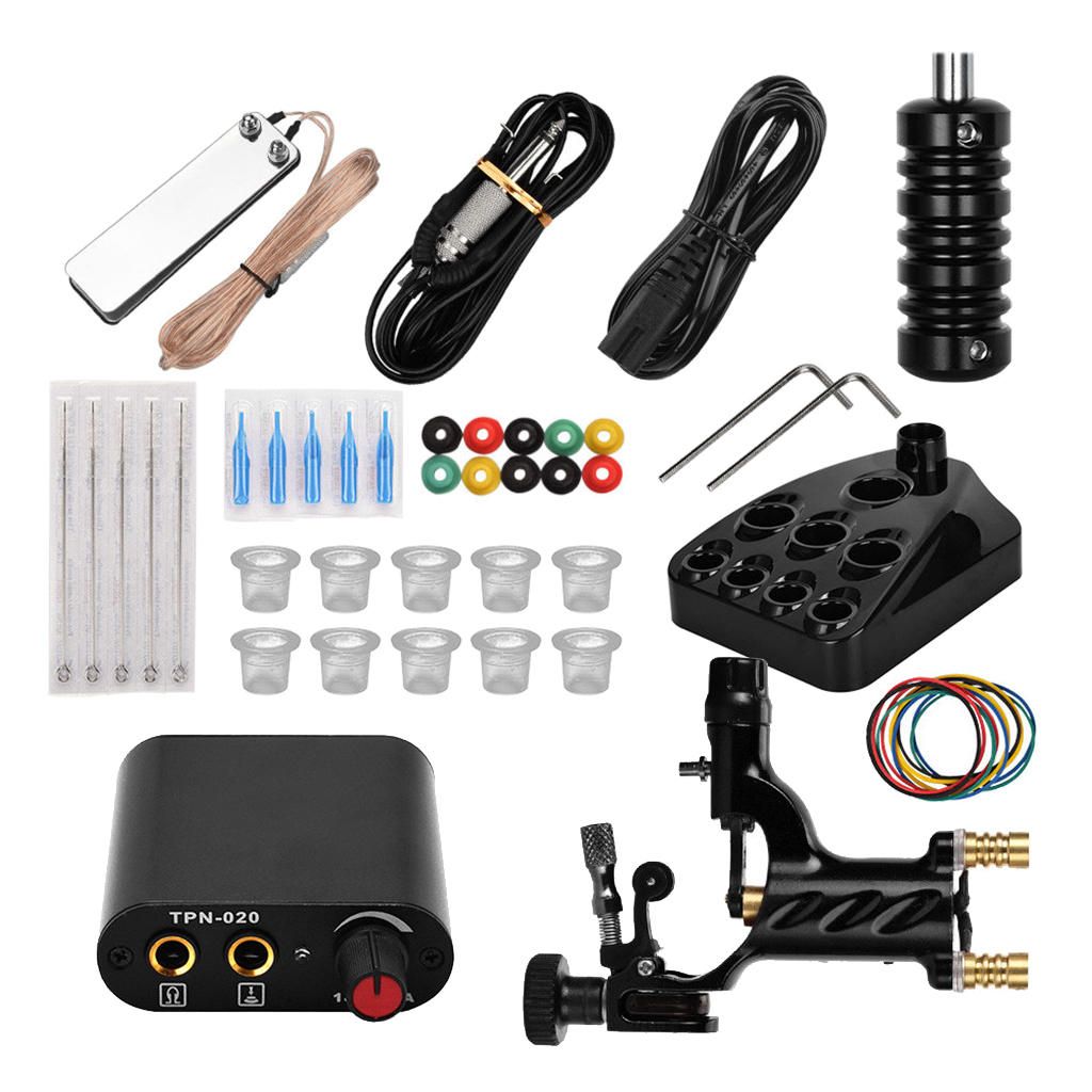 Powerful Rotary Tattoo Machine Grommet Grip Foot Pedal  Black