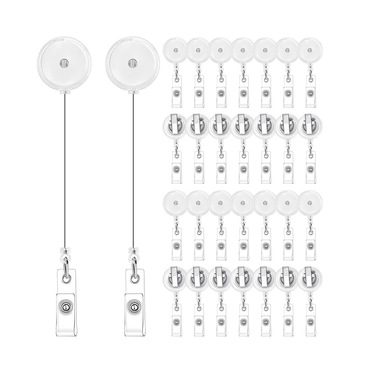 Badge Reels Retractable with Swivel Alligator Clip Badge
