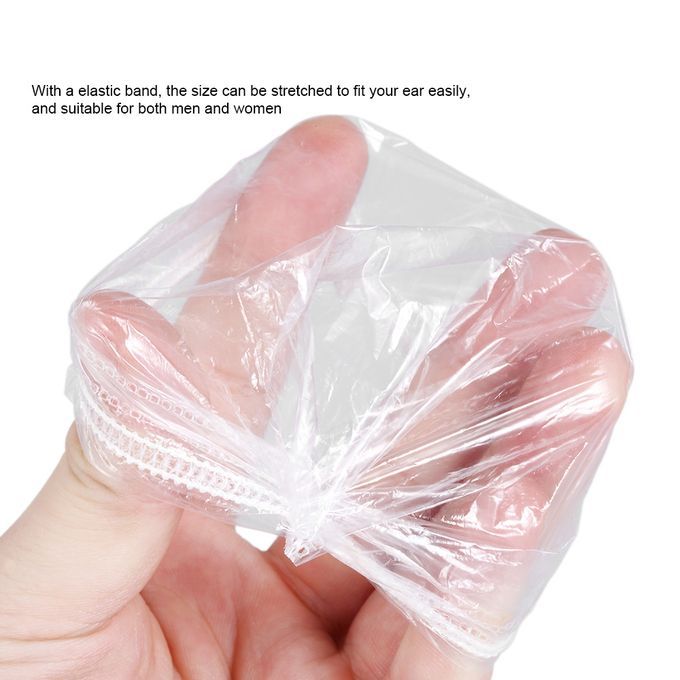 100 Pcs Disposable Ear Cover Salon Hairdressing Waterproof