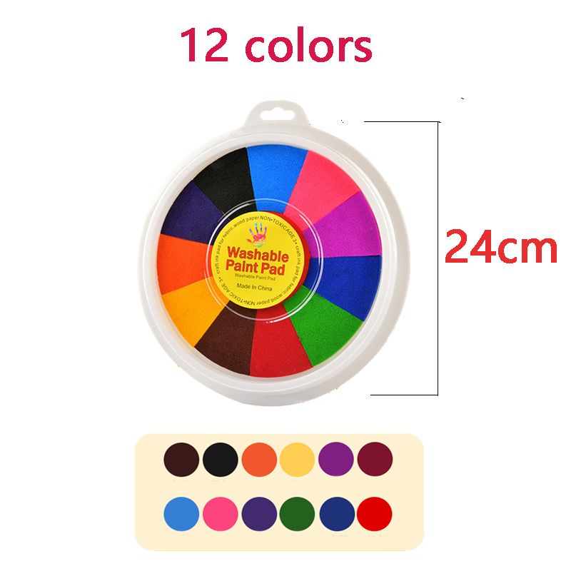 20 Pcs Handmade DIY Finger Painting Craft Card Making Material Pack Kids Educational Drawing Toys Interactive Creative Toys 12 Colors