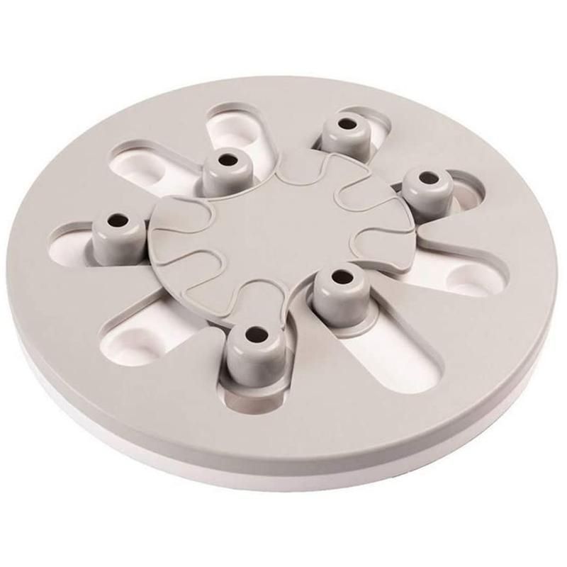 Grey Pet Slow Feed Bowl Leak Food Training Puzzle Dog Toy